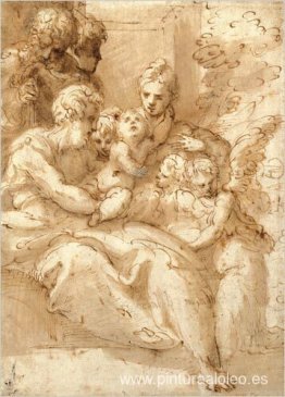 Sagrada Familia con Pastores y Ángeles Sagrada Familia con Pastores y Ángeles