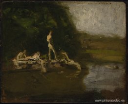 Bosquejo del agujero de natación Bosquejo del agujero de natación