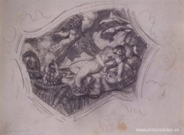 Composición con tres figuras femeninas. Composición con tres figuras femeninas.