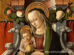 La Virgen y el Niño entronizados con un donante La Virgen y el Niño entronizados con un donante