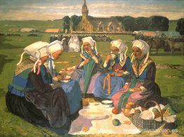 Mujeres de Plougastel en el perdón de Sainte-Anne-La-Palud Mujeres de Plougastel en el perdón de Sainte-Anne-La-Palud