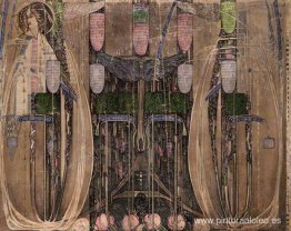 Panel de pared para el refugio (Willow Tea Rooms, Glasgow) - der Panel de pared para el refugio (Willow Tea Rooms, Glasgow) - der