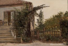 Los escalones del jardín que conducen al estudio del artista en Los escalones del jardín que conducen al estudio del artista en