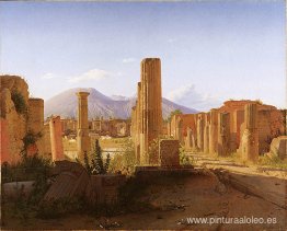 El Foro, Pompeya, con el Vesubio a lo lejos El Foro, Pompeya, con el Vesubio a lo lejos
