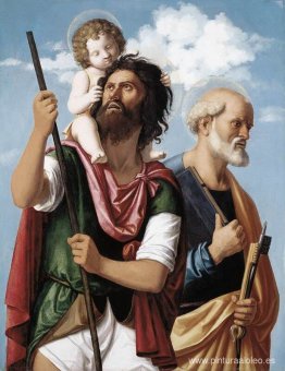 San Cristóbal con el Niño Jesús y San Pedro San Cristóbal con el Niño Jesús y San Pedro
