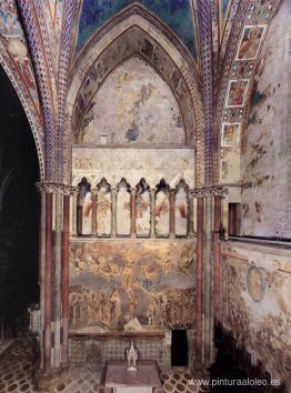 Vista de los frescos del crucero izquierdo. Vista de los frescos del crucero izquierdo.