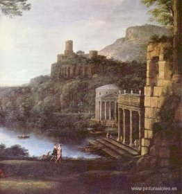 Paisaje con la ninfa Egeria y Numa. Paisaje con la ninfa Egeria y Numa.
