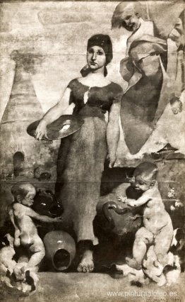 Alegoría de la pintura cerámica Alegoría de la pintura cerámica