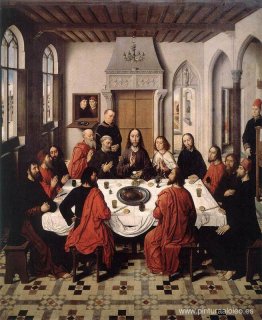 La Última Cena - desde el altar alado de San Pedro en Lovaina La Última Cena - desde el altar alado de San Pedro en Lovaina