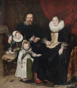 Retrato del artista con su familia. Retrato del artista con su familia.