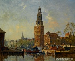 Una vista del Montelbaanstoren Ámsterdam Una vista del Montelbaanstoren Ámsterdam