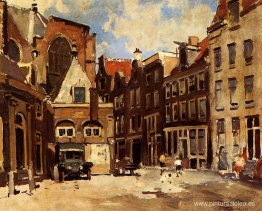 Una escena urbana con niños jugando, Haarlem Una escena urbana con niños jugando, Haarlem