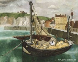 Un barco pesquero en el puerto de Dieppe Un barco pesquero en el puerto de Dieppe