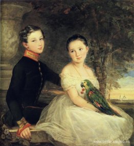 niños con loro niños con loro