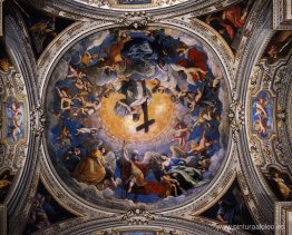 Cristo en Gloria entre los ángeles y arcángeles Cristo en Gloria entre los ángeles y arcángeles