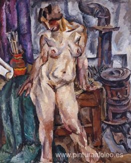 El modelo junto a la estufa El modelo junto a la estufa