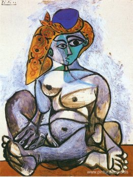 Mujer desnuda con gorro turco. Mujer desnuda con gorro turco.