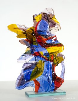 sin título colorido arte abstracto en vidrio - escultura en técn sin título colorido arte abstracto en vidrio - escultura en técn