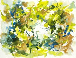 Vista' - nr. G 639 -colores abstractos, acuarela, pintura por go Vista' - nr. G 639 -colores abstractos, acuarela, pintura por go