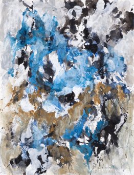 Aire de invierno' - acuarela abstracta, pintura sobre papel - nr Aire de invierno' - acuarela abstracta, pintura sobre papel - nr