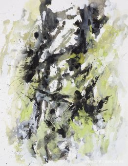 Winterwoods G-632 - arte abstracto de acuarela sobre papel Winterwoods G-632 - arte abstracto de acuarela sobre papel
