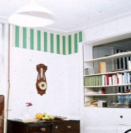 Papeles collés blanc et vert Papeles collés blanc et vert