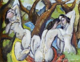 Tres desnudos en un bosque Tres desnudos en un bosque