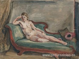 El modelo. Boceto para cuadro 'Mujer en el sofá. " El modelo. Boceto para cuadro 'Mujer en el sofá. "