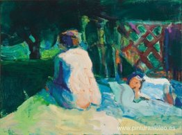 Sin título (Desnudo con enrejado y paisaje) Sin título (Desnudo con enrejado y paisaje)