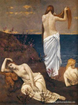 Chicas jóvenes junto al mar Chicas jóvenes junto al mar