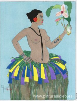 Belle De Yap Et Orchidees. Carolinas del Oeste Belle De Yap Et Orchidees. Carolinas del Oeste