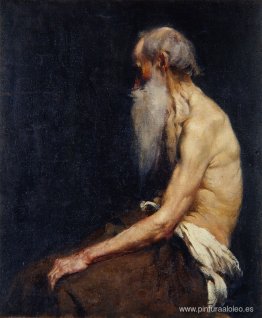 Viejo sentado desnudo Viejo sentado desnudo