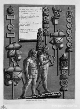 Signifer Corniculario con varios signos y romano (de la columna Signifer Corniculario con varios signos y romano (de la columna