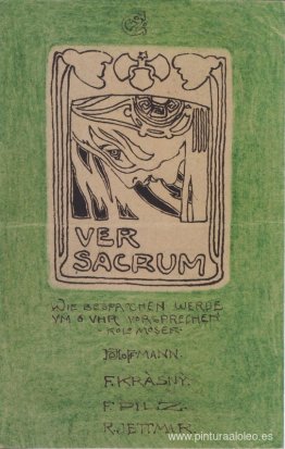 Postal a Carl Moll, Ver Sacrum Postal a Carl Moll, Ver Sacrum
