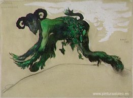 Dibujo de la joven divinidad Narcisse, ballet Diaghilev Dibujo de la joven divinidad Narcisse, ballet Diaghilev