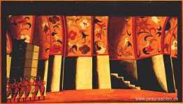 Boceto para escenografía, Ivan Susanin de Glinka Boceto para escenografía, Ivan Susanin de Glinka