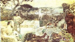 Italia. Escenas de la vida antigua. (Boceto para el telón de la Italia. Escenas de la vida antigua. (Boceto para el telón de la