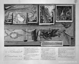 Demostración del lago de Fucino, dos paneles juntos, título incl Demostración del lago de Fucino, dos paneles juntos, título incl