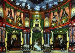 En casa de Olimpia. Diseño para "Cuentos de Hoffmann" de J. Offe En casa de Olimpia. Diseño para "Cuentos de Hoffmann" de J. Offe