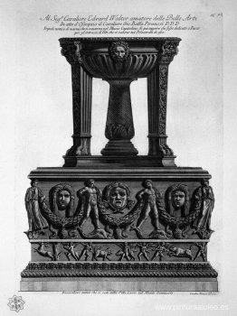 Bajorrelieve de mármol con trípode del Museo Capitolino y la Vil Bajorrelieve de mármol con trípode del Museo Capitolino y la Vil