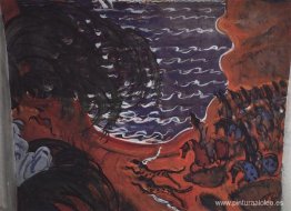 Boceto para el diseño de un telón para el ballet 'Scheherazade' Boceto para el diseño de un telón para el ballet 'Scheherazade'