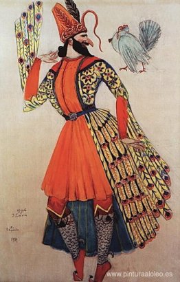 Diseño de vestuario de payaso para la ópera de A. Spendiarov 'Al Diseño de vestuario de payaso para la ópera de A. Spendiarov 'Al