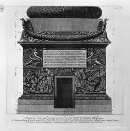 Vista de la fachada principal de la Columna de Trajano, seis tab Vista de la fachada principal de la Columna de Trajano, seis tab