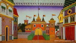 Boceto para la ópera El gallo de oro, de Nikolai Rimsky-Korsakov Boceto para la ópera El gallo de oro, de Nikolai Rimsky-Korsakov