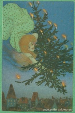 Cuadros navideños firmados con París. Cuadros navideños firmados con París.