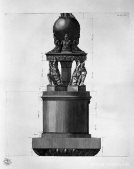 Vista de la fachada principal de la Columna de Trajano, seis tab Vista de la fachada principal de la Columna de Trajano, seis tab