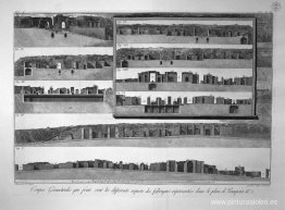 Gran planta de entrada de la ciudad de Pompeya y edificios circu Gran planta de entrada de la ciudad de Pompeya y edificios circu