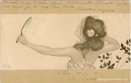 Chicas entre bordes marrón-verde. Chicas entre bordes marrón-verde.