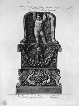 Candelabro en el patio del Palazzo Lante en San Eustaquio Candelabro en el patio del Palazzo Lante en San Eustaquio