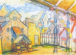 La corte del Príncipe Vladimir Galitsky (Estudio de escenografía La corte del Príncipe Vladimir Galitsky (Estudio de escenografía